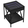 Bedside table with Infinity LED black 40x40x49 cm by , Coffee table - Ref: Foro24-847692, Price: 75,17 €, Discount: %