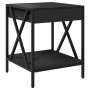 Bedside table with Infinity LED black 40x40x49 cm by , Coffee table - Ref: Foro24-847692, Price: 75,17 €, Discount: %