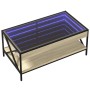 Coffee table with Infinity LED Sonoma oak 90x50x38 cm by , Coffee table - Ref: Foro24-847708, Price: 117,87 €, Discount: %