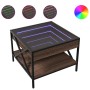 Coffee table with Infinity LED brown oak 50x50x38 cm by , Coffee table - Ref: Foro24-847701, Price: 89,82 €, Discount: %