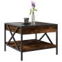 Coffee table with Infinity LED smoked oak 50x50x38 cm by , Coffee table - Ref: Foro24-847699, Price: 86,89 €, Discount: %