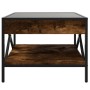 Coffee table with Infinity LED smoked oak 50x50x38 cm by , Coffee table - Ref: Foro24-847699, Price: 86,89 €, Discount: %