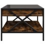 Coffee table with Infinity LED smoked oak 50x50x38 cm by , Coffee table - Ref: Foro24-847699, Price: 86,89 €, Discount: %