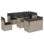 Set muebles jardín 9 pzas y cojines ratán sintético gris claro de , Conjuntos de jardín - Ref: Foro24-3266732, Precio: 719,91...