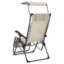 Folding chairs 2 units cream textilene by vidaXL, Loungers - Ref: Foro24-312472, Price: 165,76 €, Discount: %