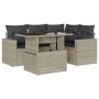 Garden sofa set and cushions 5 pieces light gray synthetic rattan by , Garden sets - Ref: Foro24-3267252, Price: 440,36 €, Di...