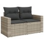 Garden sofa set 8 pieces and gray synthetic rattan cushions by , Garden sets - Ref: Foro24-3267432, Price: 591,99 €, Discount: %