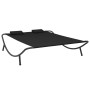 Black fabric garden lounger by vidaXL, Outdoor beds - Ref: Foro24-313529, Price: 105,11 €, Discount: %