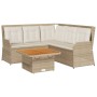 Garden furniture set 4 pieces with beige synthetic rattan cushions by , Garden sets - Ref: Foro24-3262148, Price: 645,05 €, D...