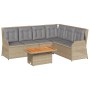 Set muebles de jardín 5 pzas con cojines ratán sintético beige de , Conjuntos de jardín - Ref: Foro24-3262473, Precio: 738,32...