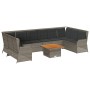 Set de muebles de jardín 7 pzas y cojines ratán sintético gris de , Conjuntos de jardín - Ref: Foro24-3262380, Precio: 1,00 €...