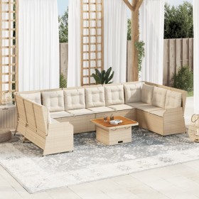 Gartenmöbel-Set und Kissen, 7-teilig, aus synthetischem Rattan in Beige. von , Gartensets - Ref: Foro24-3262382, Preis: 1,00 ...