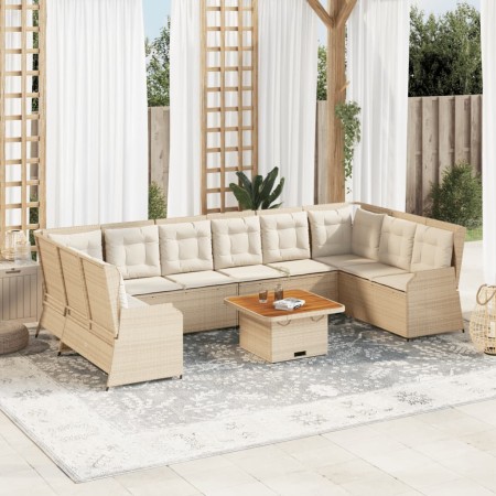 7-piece garden furniture set with synthetic beige rattan cushions by , Garden sets - Ref: Foro24-3262382, Price: 1,00 €, Disc...