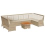 Gartenmöbel-Set und Kissen, 7-teilig, aus synthetischem Rattan in Beige. von , Gartensets - Ref: Foro24-3262382, Preis: 1,00 ...