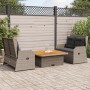 3-piece garden furniture set and gray synthetic rattan cushions by , Garden sets - Ref: Foro24-3262742, Price: 590,99 €, Disc...