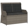 3-piece garden furniture set and gray synthetic rattan cushions by , Garden sets - Ref: Foro24-3262742, Price: 589,97 €, Disc...