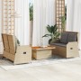 Set muebles de jardín 3 piezas y cojines ratán sintético beige de , Conjuntos de jardín - Ref: Foro24-3262749, Precio: 530,72...