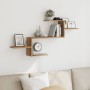 Engineered oak wood artisan wall shelf 104x15x49 cm by , Shelves and shelves - Ref: Foro24-853208, Price: 24,36 €, Discount: %