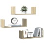 Wall shelves 2 units engineered wood Sonoma oak 58x18x18 cm by , Shelves and shelves - Ref: Foro24-853283, Price: 29,60 €, Di...