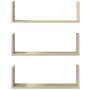 Wall shelves 2 units engineered wood Sonoma oak 58x18x18 cm by , Shelves and shelves - Ref: Foro24-853283, Price: 29,60 €, Di...