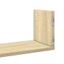 Wall shelves 2 units engineered wood Sonoma oak 58x18x18 cm by , Shelves and shelves - Ref: Foro24-853283, Price: 29,60 €, Di...