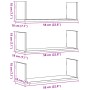 Wall shelves 2 units engineered wood Sonoma oak 58x18x18 cm by , Shelves and shelves - Ref: Foro24-853283, Price: 29,60 €, Di...