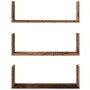 Wall shelves 3 units aged engineered wood 58x18x18cm by , Shelves and shelves - Ref: Foro24-853288, Price: 30,64 €, Discount: %