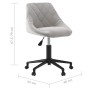 Drehstühle für Esszimmer, 6 Stück, hellgraues Samtgewebe. von , Essstühle - Ref: Foro24-3089021, Preis: 375,84 €, Rabatt: %