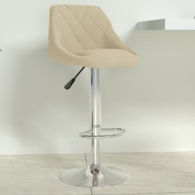 Cream velvet kitchen stool by , Kitchen stools - Ref: Foro24-335293, Price: 88,14 €, Discount: %