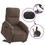 Reclining and lift-up armchair in brown microfiber fabric by , Armchairs - Ref: Foro24-3204928, Price: 270,00 €, Discount: %