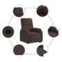 Reclining and lift-up armchair in brown microfiber fabric by , Armchairs - Ref: Foro24-3204928, Price: 270,00 €, Discount: %