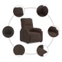 Electric reclining armchair in brown microfiber fabric by , Armchairs - Ref: Foro24-3204914, Price: 247,17 €, Discount: %