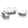 7-piece garden sofa set with light gray PE rattan cushions by , Modular outdoor sofas - Ref: Foro24-3251169, Price: 519,34 €,...