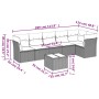 7-piece garden sofa set with light gray PE rattan cushions by , Garden sets - Ref: Foro24-3217672, Price: 496,22 €, Discount: %