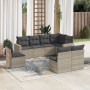 Garden sofa set 8 pieces and gray synthetic rattan cushions by , Garden sets - Ref: Foro24-3219062, Price: 583,72 €, Discount: %