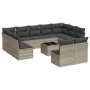 Garden sofa set 12 pieces and gray synthetic rattan cushions by , Garden sets - Ref: Foro24-3218362, Price: 800,35 €, Discoun...