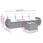 Gartensofa-Set und Kissen, 5-teilig, aus hellem grauem Kunst-Rattan. von , Gartensets - Ref: Foro24-3253429, Preis: 384,24 €,...