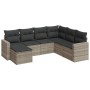 7-piece garden sofa set with light gray PE rattan cushions by , Modular outdoor sofas - Ref: Foro24-3251639, Price: 522,50 €,...