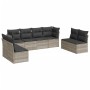 Garden sofa set 8 pieces and gray synthetic rattan cushions by , Garden sets - Ref: Foro24-3217452, Price: 548,99 €, Discount: %