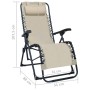 Folding chairs 2 units cream textilene by vidaXL, Loungers - Ref: Foro24-312464, Price: 156,99 €, Discount: %