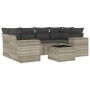 7-piece garden sofa set with light gray PE rattan cushions by , Garden sets - Ref: Foro24-3254659, Price: 563,96 €, Discount: %