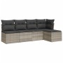 Garden sofa set and cushions 5 pieces light gray synthetic rattan by , Garden sets - Ref: Foro24-3217522, Price: 326,70 €, Di...