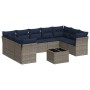 Set sofás jardín 10 pzas con cojines ratán sintético gris claro de , Conjuntos de jardín - Ref: Foro24-3218142, Precio: 714,1...