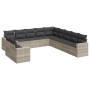 Garden sofa set 11 pieces and gray synthetic rattan cushions by , Modular outdoor sofas - Ref: Foro24-3251529, Price: 835,99 ...