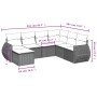 Gartensofa-Set, 7-teilig, mit Kissen, aus hellem grauem PE-Rattan. von , Gartensets - Ref: Foro24-3254039, Preis: 540,99 €, R...