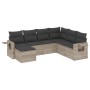 Gartensofa-Set, 7-teilig, mit Kissen, aus hellem grauem PE-Rattan. von , Gartensets - Ref: Foro24-3252839, Preis: 528,10 €, R...