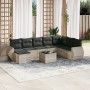 Set muebles jardín 9 pzas y cojines ratán sintético gris claro de , Conjuntos de jardín - Ref: Foro24-3254109, Precio: 666,11...