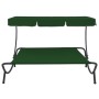 Garden lounger with green awning by vidaXL, Loungers - Ref: Foro24-313526, Price: 108,22 €, Discount: %