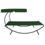 Garden lounger with green awning by vidaXL, Loungers - Ref: Foro24-313526, Price: 108,22 €, Discount: %