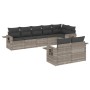 Garden sofa set 8 pieces and gray synthetic rattan cushions by , Garden sets - Ref: Foro24-3220421, Price: 605,29 €, Discount: %